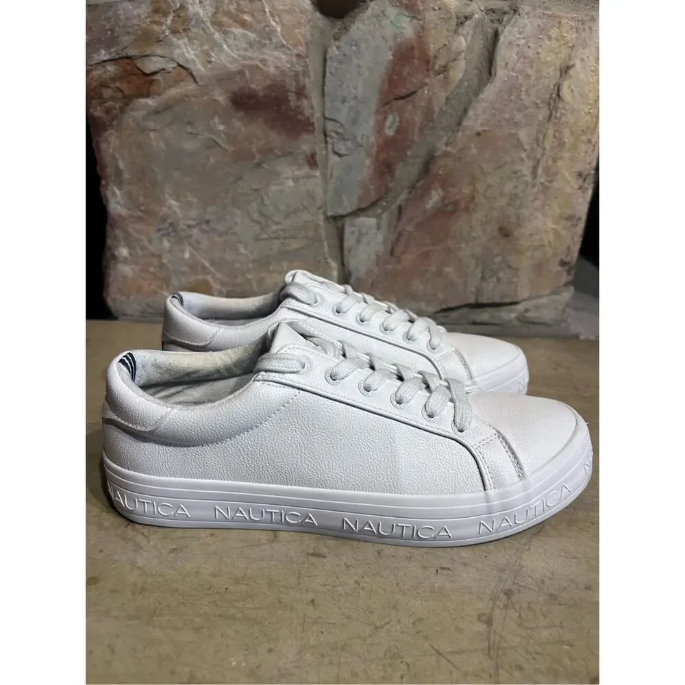 Nautica Aelisa White Fashion Lace Up Sneakers Women's Size 9